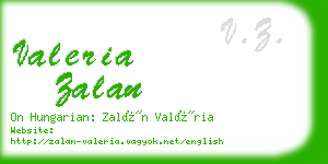 valeria zalan business card